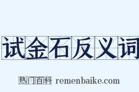 试金石反义词是什么意思的图片